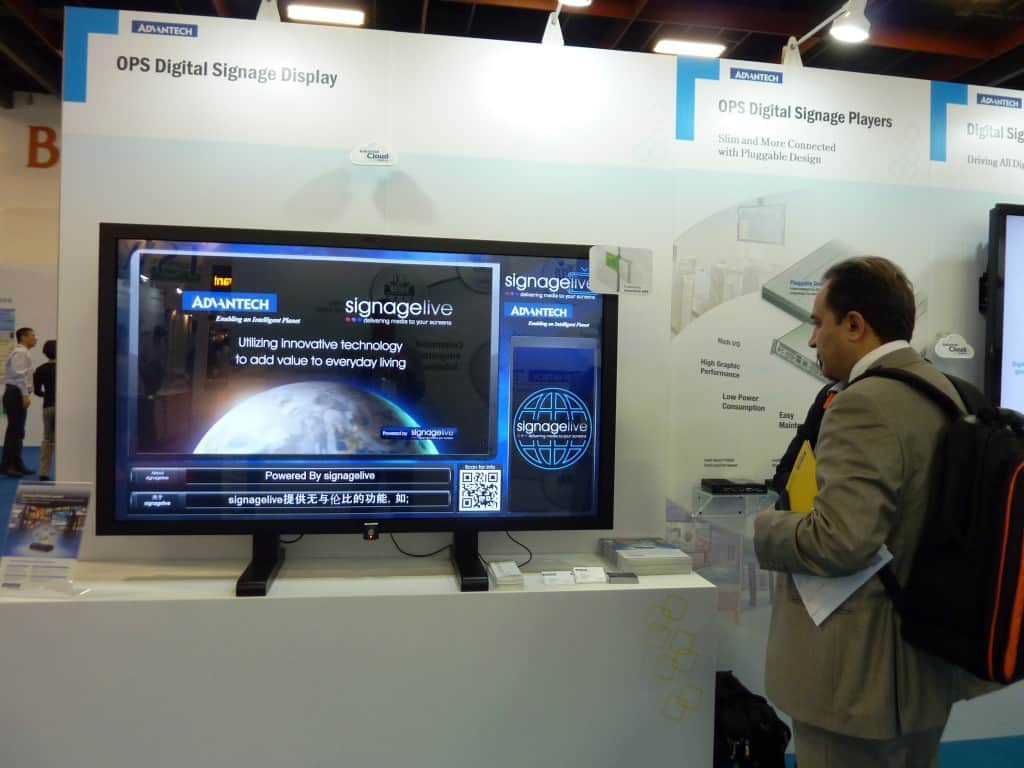Signagelive running on Advantech ARK-DS220 at WPC, Taipei