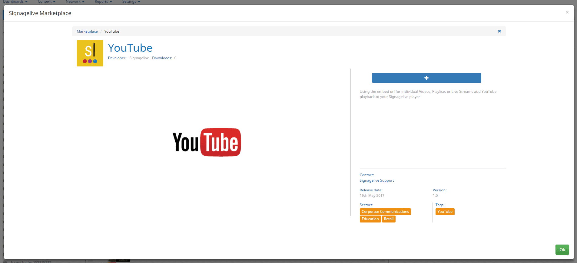 YouTube content for digital signage now supported with new Signagelive