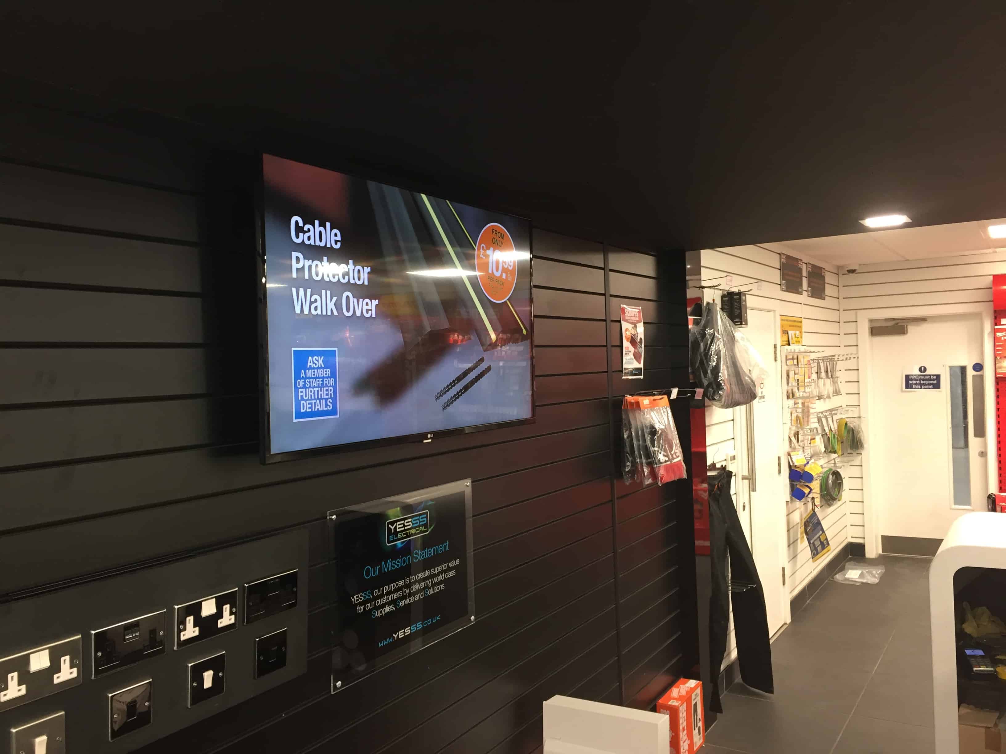 YESSS Electrical engage with customers using Signagelive digital signage