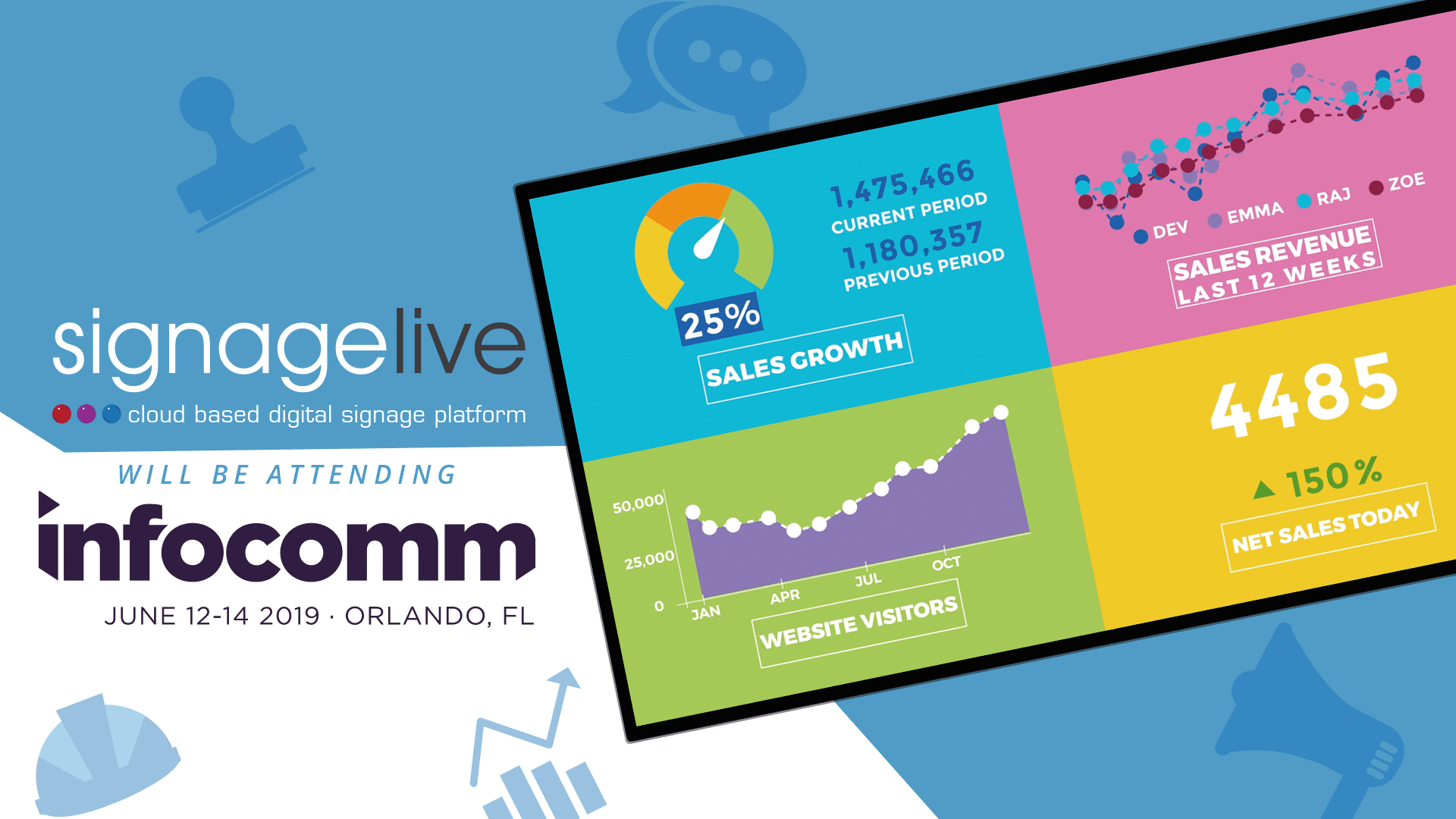 Signagelive will be at 2019 on 1214 June 2019
