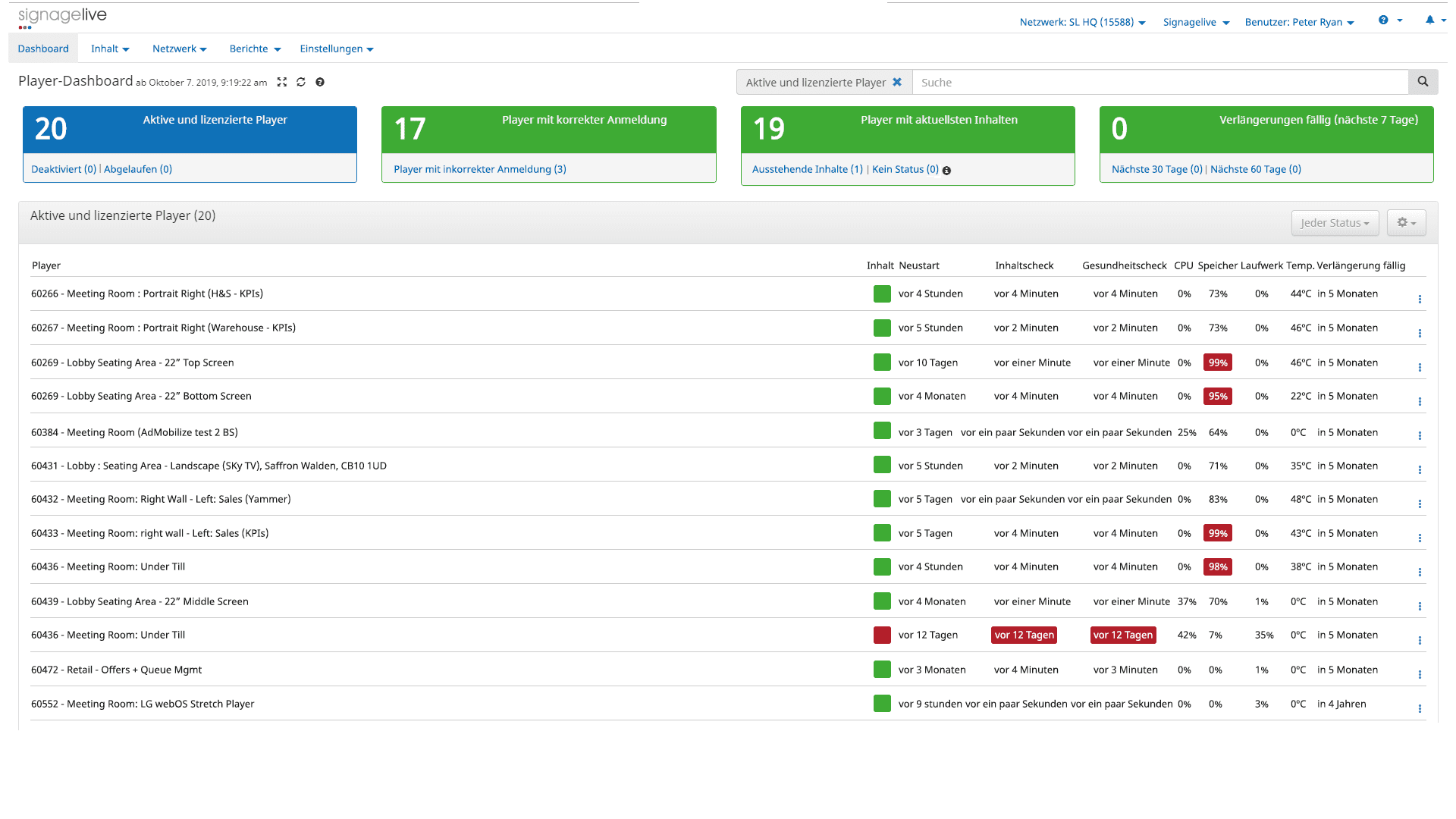 The Signagelive User Interface is now available in German!