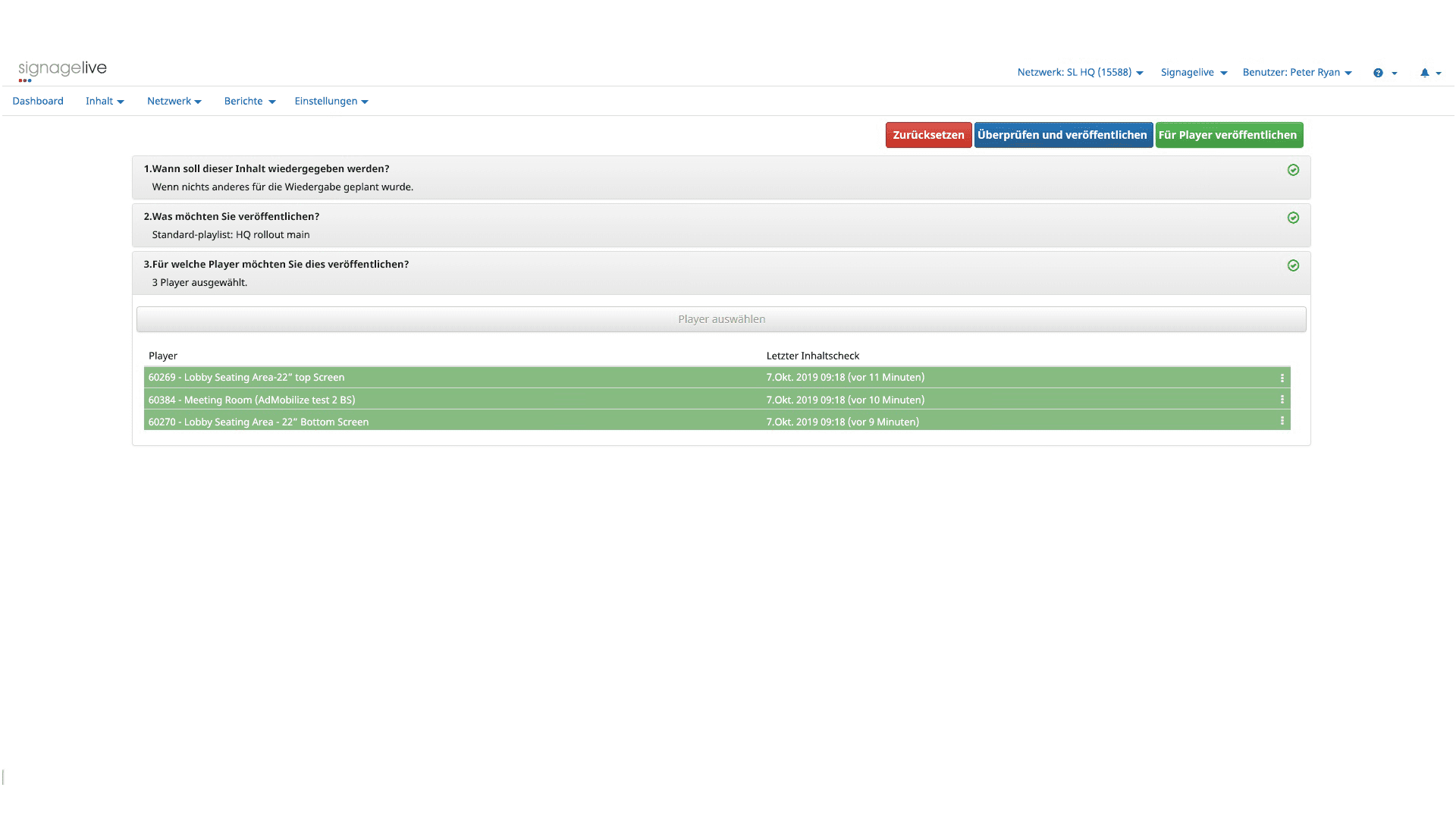 The Signagelive User Interface is now available in German!