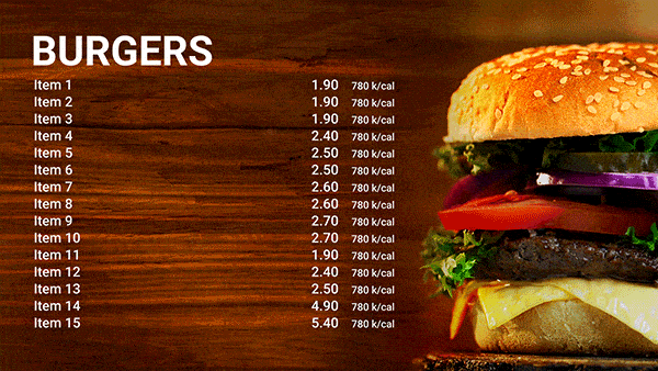 Digital menu boards are easy to update with special offers new prices even with a google sheet