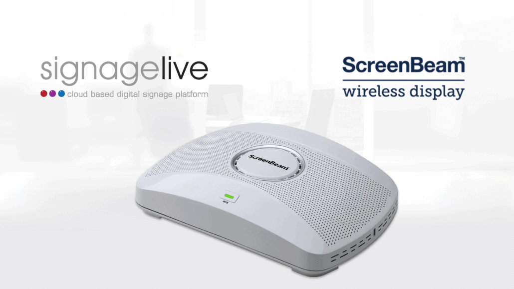 Signagelive and ScreenBeam work together to bring enterprise-class digital signage to your meeting room