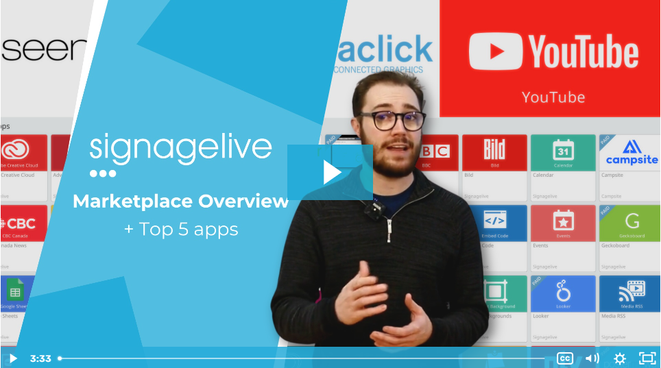 Signagelive Marketplace for all your Digital Signage Apps and Content