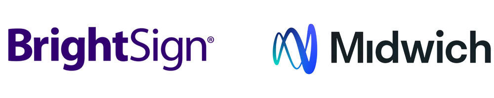 BrightSign and Midwich logos