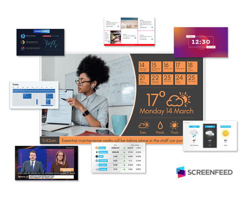 Showing using digital signage to save time