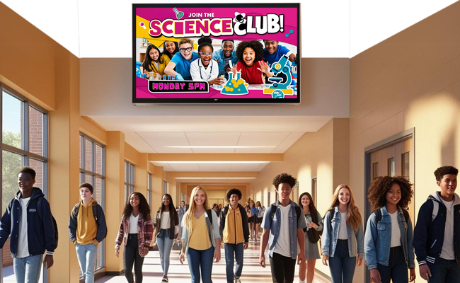 Engage student communities with Digital Signage for education