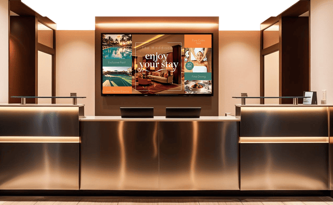 Maximise the guest experience with digital signage for hospitality