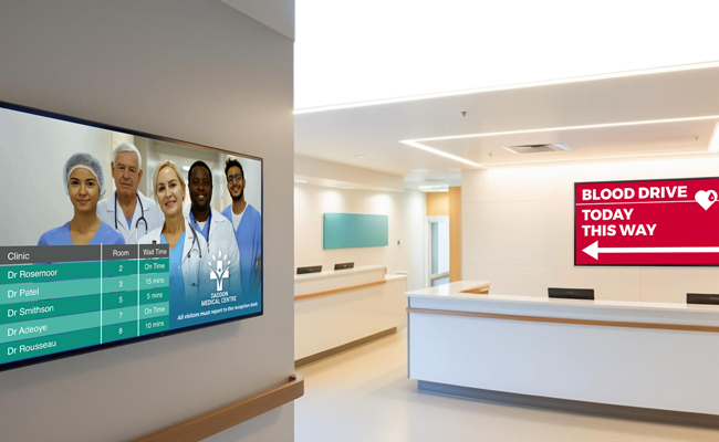 Modernise healthcare with digital signage in hospitals and medical centres