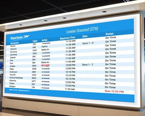 Maximise the passenger journey using digital signage displays